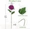 3Pcs Fake Mums Flowers Purple Artificial Chrysanthemum Flowers Silk Long Stem Floral Arrangements Bouquets Faux Spider Mum Flower Pincushion Flower Bush Spring Home Decor